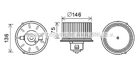 PRASCO HY8419 Electric Motor, interior blower